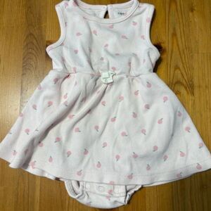 2/12$ Carter's Pink and White Sleeveless One Piece